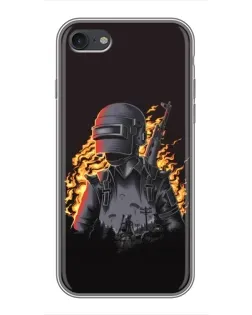 Чехол для iPhone 6 / 6s с картинкой «PUBG — огненный силуэт» Чехол для iPhone 6 / 6s с картинкой «PUBG — огненный силуэт»