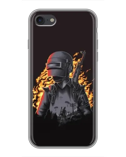 Чехол для iPhone 6 / 6s с картинкой «PUBG — огненный силуэт» Чехол для iPhone 6 / 6s с картинкой «PUBG — огненный силуэт»