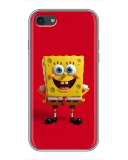 Чехол для iPhone 6 / 6s с картинкой «Спанч Боб на красном»