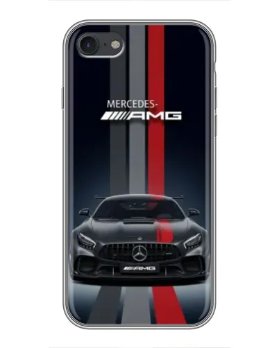 Чехол для iPhone 6 / 6s с картинкой «Mercedes — белый карбон»