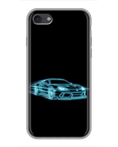 Чехол для iPhone 6 / 6s с картинкой «Неоновый контур Lamborghini»