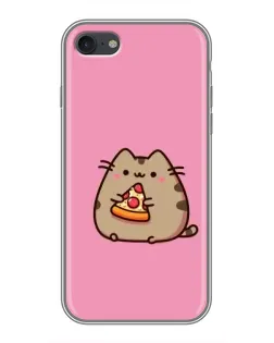 Чехол для iPhone 6 / 6s с картинкой «Пушин с пиццей»