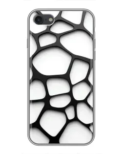 Чехол для iPhone 6 / 6s с картинкой «Белая объемная сетка»