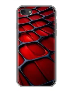 Чехол для iPhone 6 / 6s с картинкой «Красная глянцевая сетка»