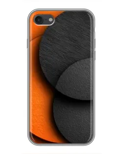 Чехол для iPhone 6 / 6s с картинкой «Геометрия оранжевых кругов»