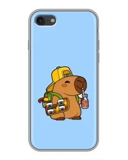 Чехол для iPhone 6 / 6s с картинкой «Капибара на скейте»