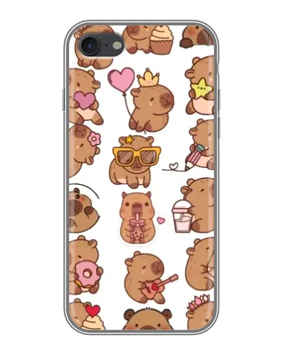 Чехол для iPhone 6 / 6s с картинкой «Стикерпак с капибарами»