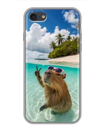 Чехол для iPhone 6 / 6s с картинкой «Капибара на море»