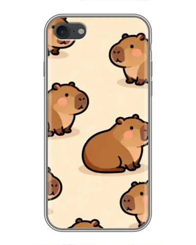 Чехол для iPhone 6 / 6s с картинкой «Паттерн милых капибар»