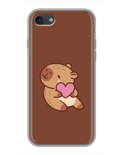 Чехол для iPhone 6 / 6s с картинкой «Капибара с сердцем»