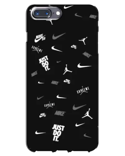 Чехол для iPhone 7 Plus с картинкой «Nike Black Pattern»