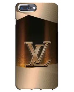 Чехол для iPhone 7 Plus с картинкой «LV — золотое сияние»