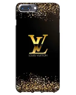 Чехол для iPhone 7 Plus с картинкой «LV — золотые искры»