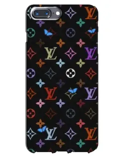 Чехол для iPhone 7 Plus с картинкой «Цветная монограмма LV»