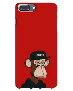 Чехол для iPhone 7 Plus с картинкой «Bored Ape — красный фон» Чехол для iPhone 7 Plus с картинкой «Bored Ape — красный фон»