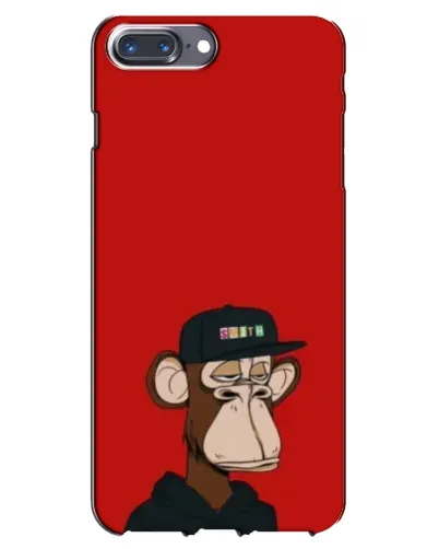 Чехол для iPhone 7 Plus с картинкой «Bored Ape — красный фон»