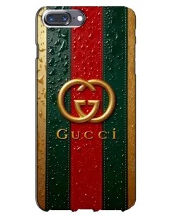 Чохол для iPhone 7 Plus з картинкою «Gucci — фірмова смуга та золото» Чохол для iPhone 7 Plus з картинкою «Gucci — фірмова смуга та золото»