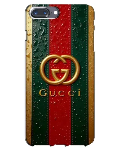 Чехол для iPhone 7 Plus с картинкой «Gucci — фирменная полоса и золото» Чехол для iPhone 7 Plus с картинкой «Gucci — фирменная полоса и золото»