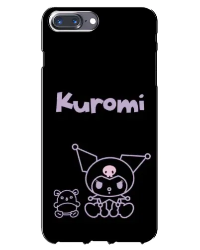 Чехол для iPhone 7 Plus с картинкой «Kuromi — черный минимализм»
