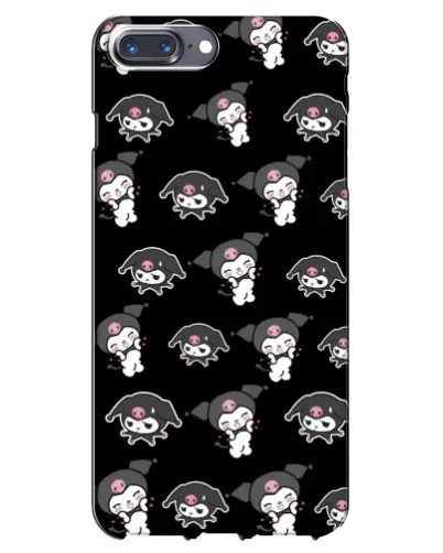 Чехол для iPhone 7 Plus с картинкой «Черный паттерн Kuromi»