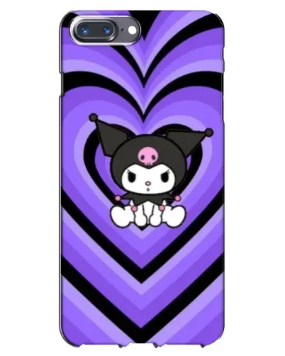 Чехол для iPhone 7 Plus с картинкой «Kuromi и фиолетовые сердца»
