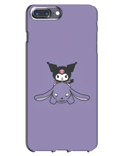 Чехол для iPhone 7 Plus с картинкой «Kuromi на лиловом фоне»