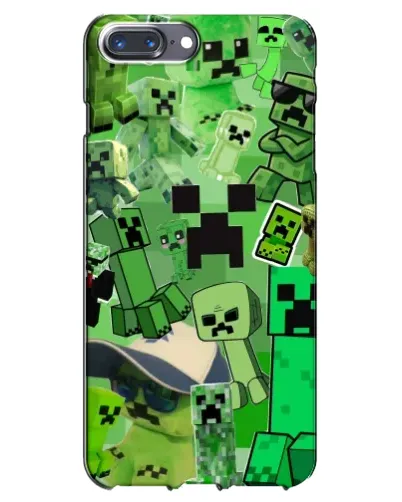 Чехол для iPhone 7 Plus с картинкой «Криперы Minecraft»