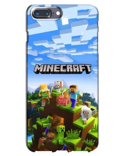 Чехол для iPhone 7 Plus с картинкой «Minecraft классический мир»