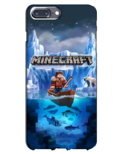 Чехол для iPhone 7 Plus с картинкой «Minecraft ледяной мир»