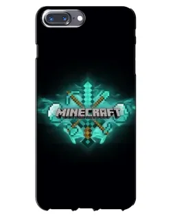 Чехол для iPhone 7 Plus с картинкой «Minecraft Diamond лого» Чехол для iPhone 7 Plus с картинкой «Minecraft Diamond лого»