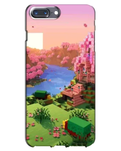 Чехол для iPhone 7 Plus с картинкой «Розовое дерево Minecraft»