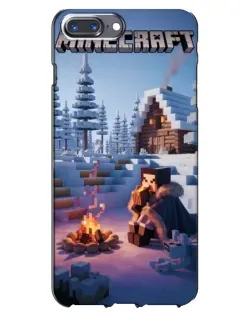 Чехол для iPhone 7 Plus с картинкой «Зимний Minecraft» Чехол для iPhone 7 Plus с картинкой «Зимний Minecraft»