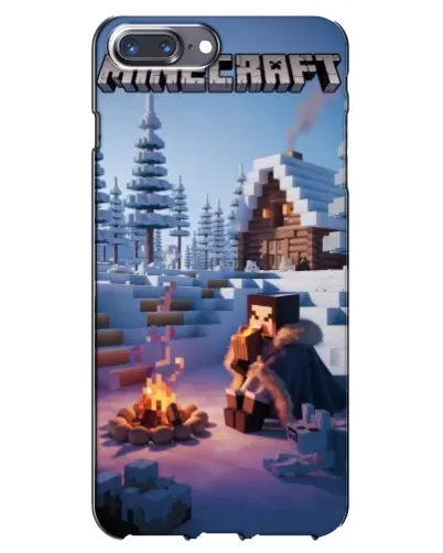Чехол для iPhone 7 Plus с картинкой «Зимний Minecraft»