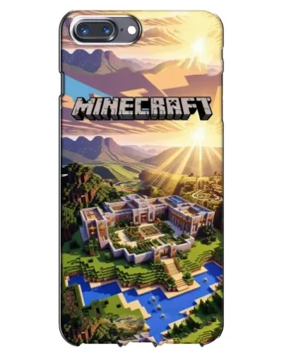 Чехол для iPhone 7 Plus с картинкой «Minecraft панорама»