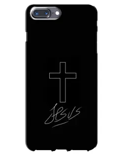 Чехол для iPhone 7 Plus с картинкой «Графический крест Jesus»