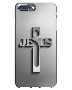 Чехол для iPhone 7 Plus с картинкой «Металлический крест Jesus»