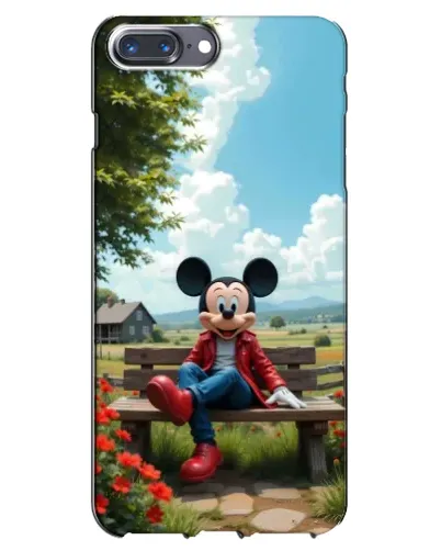 Чехол для iPhone 7 Plus с картинкой «Микки на скамейке»