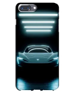 Чохол для iPhone 7 Plus з картинкою «Tesla в неоні»