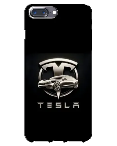 Чохол для iPhone 7 Plus з картинкою «Tesla — срібне авто»