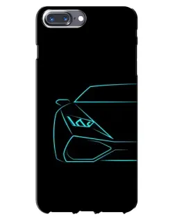 Чехол для iPhone 7 Plus с картинкой «Голубой силуэт Lamborghini» Чехол для iPhone 7 Plus с картинкой «Голубой силуэт Lamborghini»