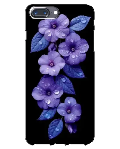 Чохол для iPhone 7 Plus з картинкою «Фіолетові квіти з росою»