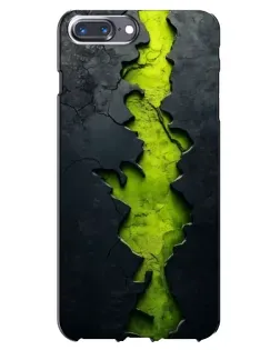 Чехол для iPhone 7 Plus с картинкой «Салатовый разлом скалы»