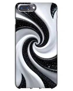 Чехол для iPhone 7 Plus с картинкой «Черно-белая спираль»