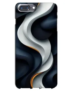 Чехол для iPhone 7 Plus с картинкой «Объемные черно-белые ленты»