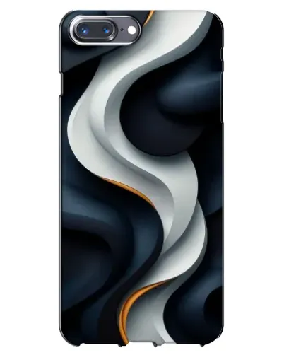 Чехол для iPhone 7 Plus с картинкой «Объемные черно-белые ленты» Чехол для iPhone 7 Plus с картинкой «Объемные черно-белые ленты»