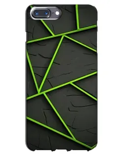 Чехол для iPhone 7 Plus с картинкой «Зеленые геометрические линии»