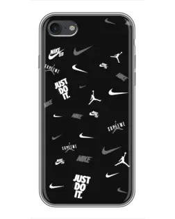 Чехол для iPhone 7 с картинкой «Nike Black Pattern» Чехол для iPhone 7 с картинкой «Nike Black Pattern»