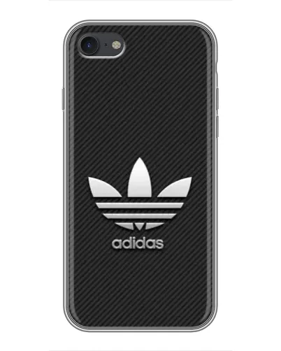 Чехол для iPhone 7 с картинкой «Adidas Карбоновая текстура»