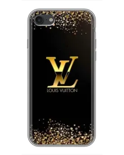 Чехол для iPhone 7 с картинкой «LV — золотые искры»