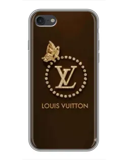 Чехол для iPhone 7 с картинкой «LV — золотая печать»